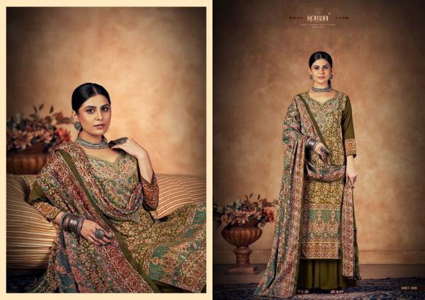 Romani Kashmiri Kali Exclusive Pashmina Dress Material Collection